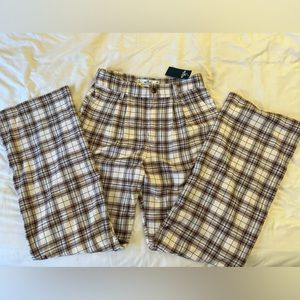 Hollister plaid flare pants